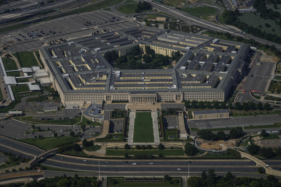 The Pentagon is seen on Sunday, Aug. 27, 2023, in Washington. (AP Photo/Carolyn Kaster)