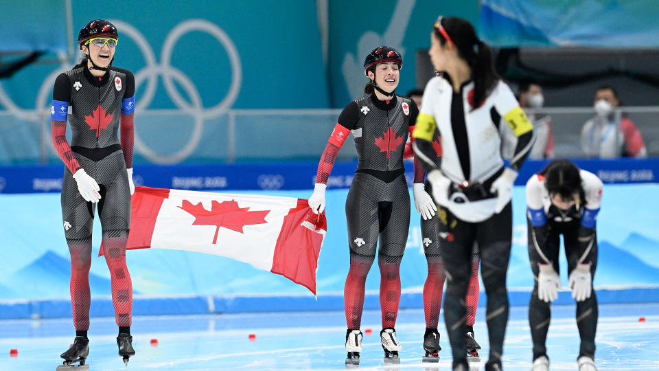 Canada captured its second gold medal of the Beijing Olympics in dramatic fashion. (Photo by WANG ZHAO/AFP via Getty Images)