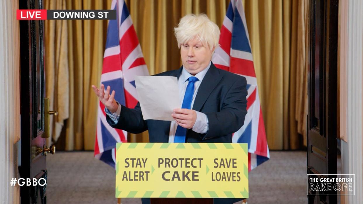 Matt Lucas as Boris Johnson in the Bake Off skit (Channel 4)