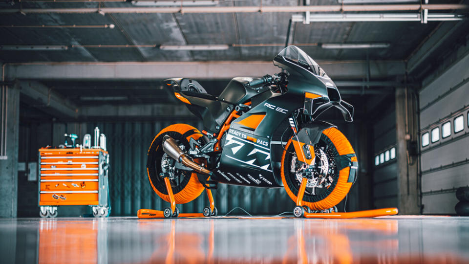 The 2023 KTM RC 8C motorcycle.