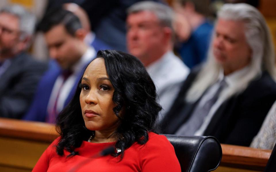 PHOTO: Fulton County District Attorney Fani Willis at the Fulton County Courthouse in Atlanta, March 1, 2024. (Alex Slitz/AP/Bloomberg via Getty Images, FILE)