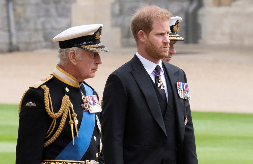 King Charles and Prince Harry at Windsor Castle Sept 2022 - Getty