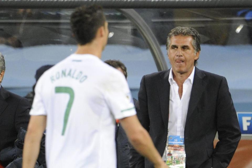 Cristiano Ronaldo blamed Carlos Queiroz for Portugal's defeat to Spain in 2010 (AFP/Getty Images)