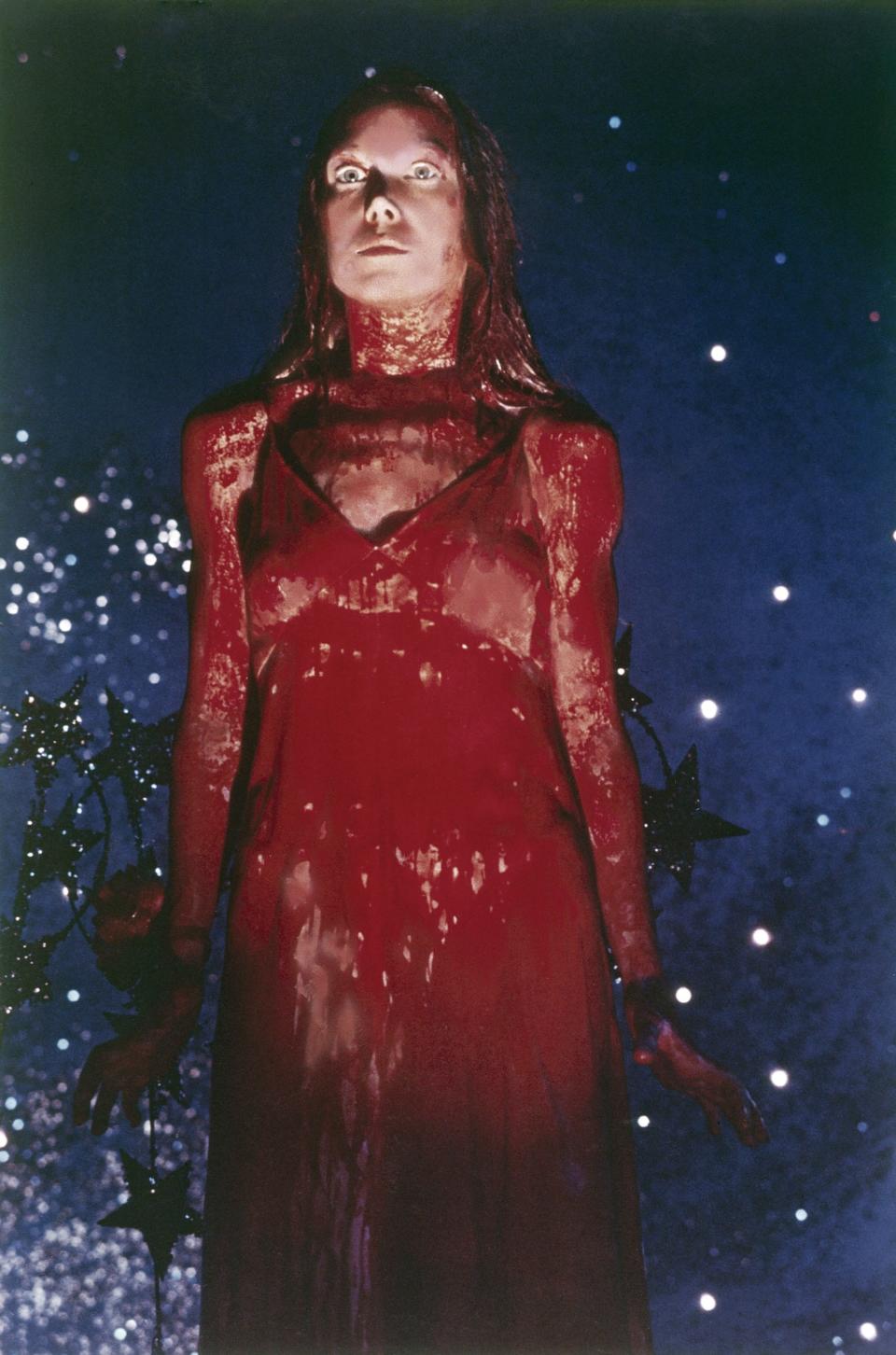 Carrie covered in blood