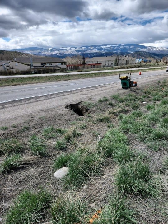 A westbound I-70 safety closure was established between Wolcott (exit 157) to Eagle (exit 147) due to a sinkhole at Mile Point 147, according to the Colorado Department of Transportation.