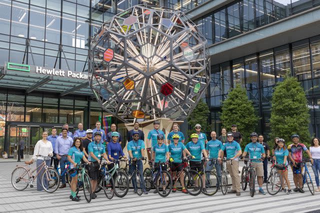 <p>Hewlett Packard Enterprise Company</p> HPE team members in Texas ride for Bike MS, raising $66,000 to help those living with multiple sclerosis.