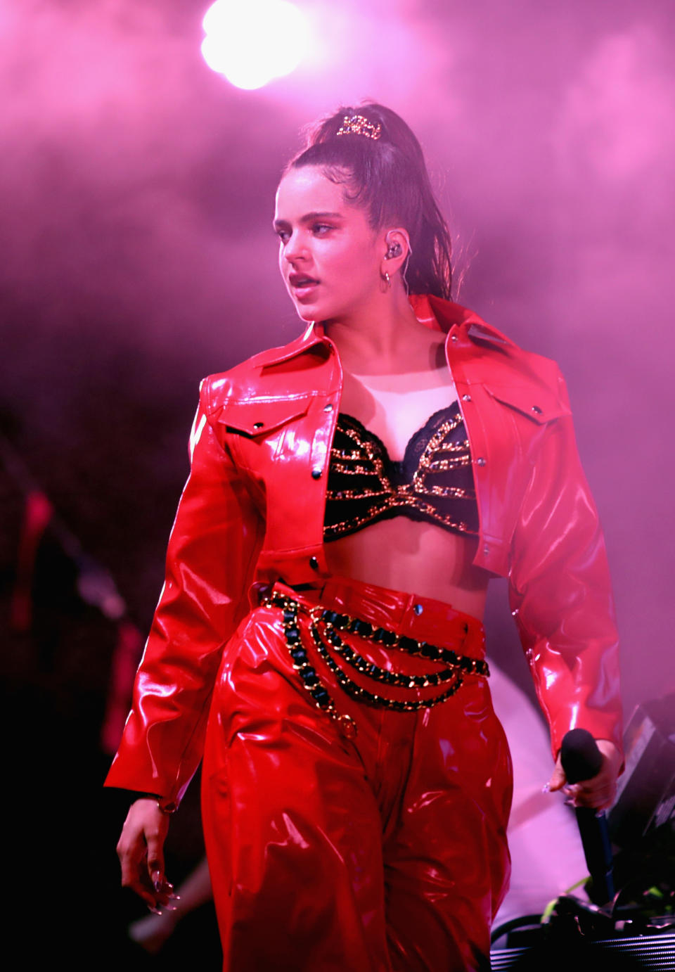 Best Coachella Fashion Looks | Rosalía performs on Mojave Tent during the 2019 Coachella Valley Music And Arts Festival on April 12, 2019 in Indio, California