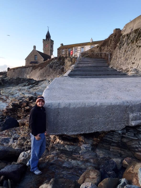 Cornwall beach left with no sand after massive storm