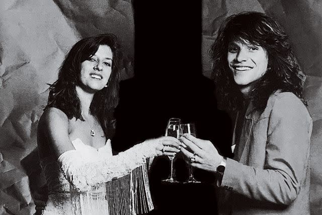 <p>jon bon jovi/instagram</p> Jon Bon Jovi and wife Dorothea on their 1989 wedding day in Las Vegas