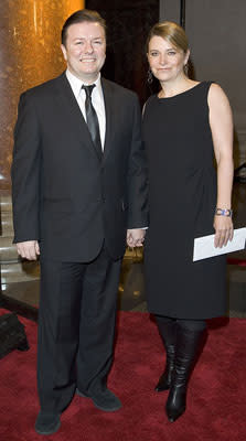 Ricky Gervais and Jane Fallon at the New York premiere of 20th Century Fox's Night at the Museum