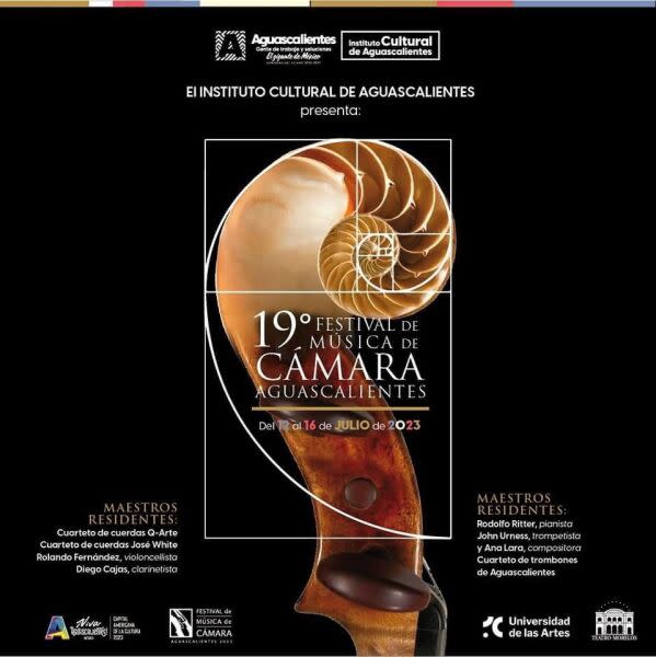 Entre el 12 y el 16 de julio se llevará cabo el 19º Festival de Música de Cámara de Aguascalientes.