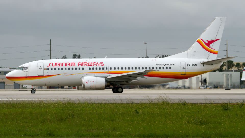 A Surinam Airways 737-300 prepares to depart Miami International. - Fabrizio Gandolfo/SOPA Images/LightRocket/Getty Images