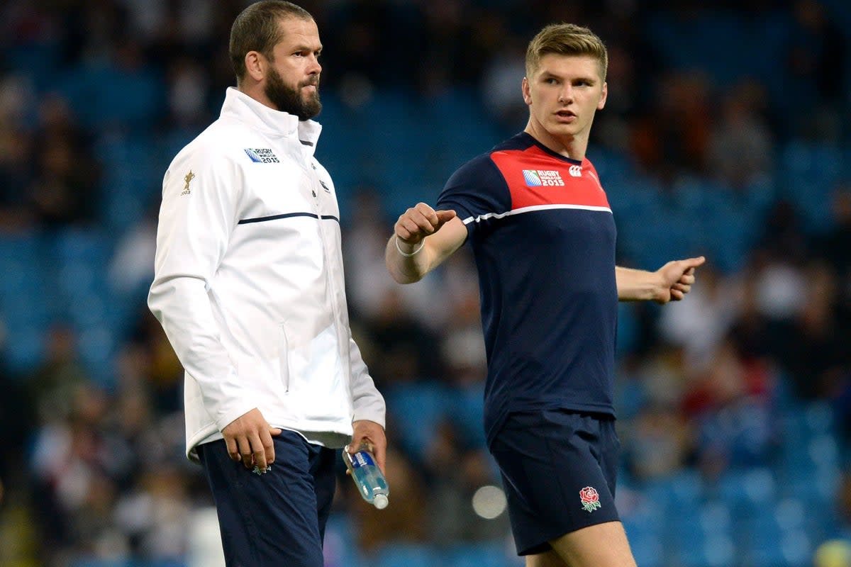 Andy Farrell, left, and son Owen Farrell will be in rival camps on Saturday (Martin Rickett/PA) (PA Archive)