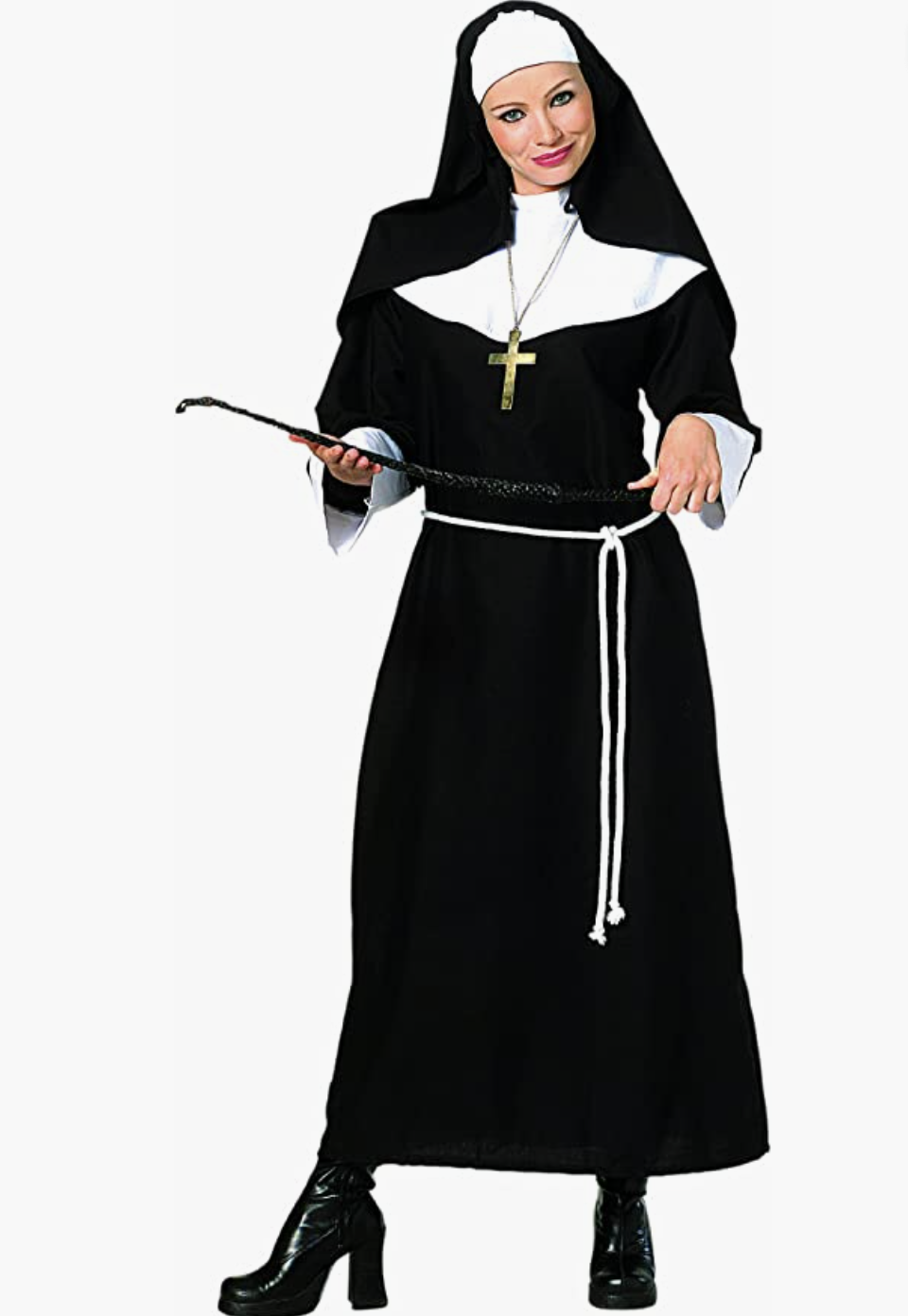 Model wears  Rubies Costume Complete Nun, Black