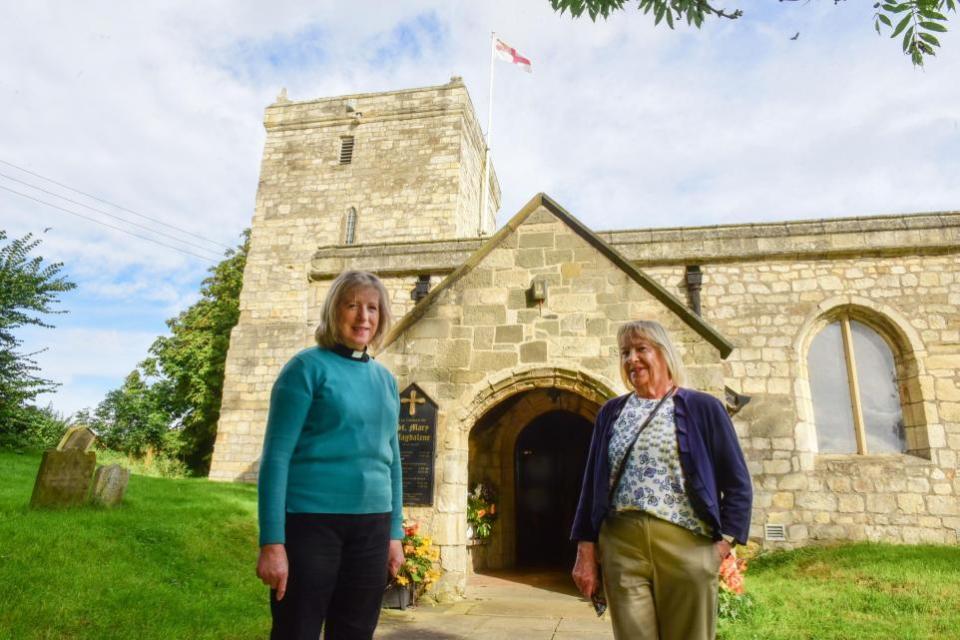 The Northern Echo: Revd Janet Burbury and parishioner and Eco-Team member, Hilary Squire, at Hart Village Church