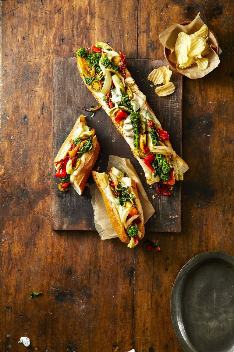 Provolone Veggie Party Subs