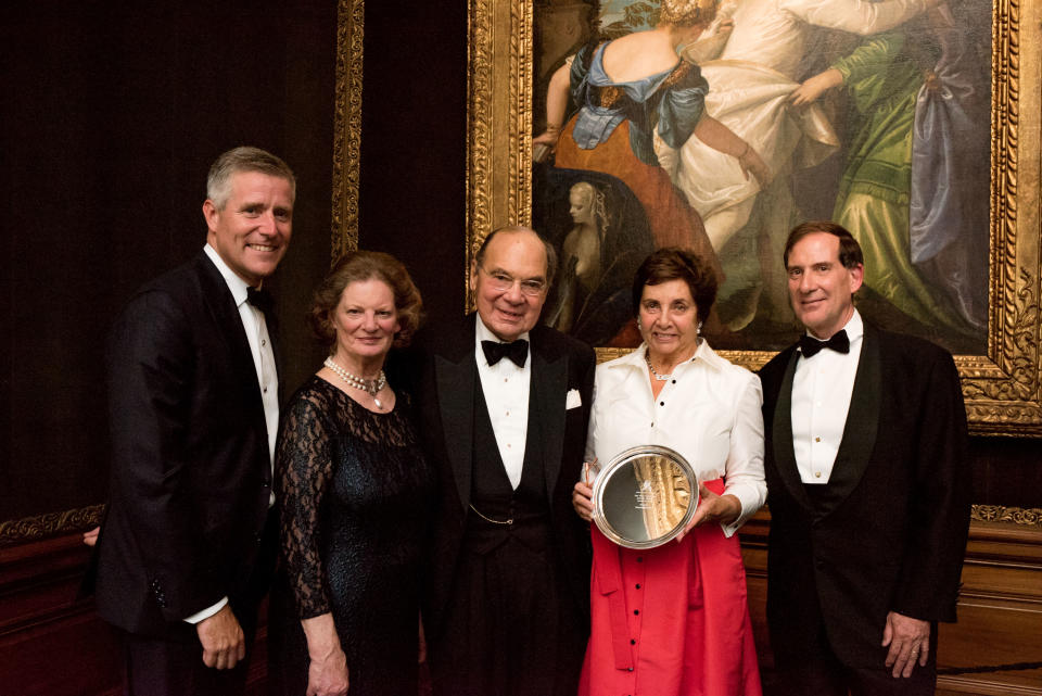 Benefit Chairman Henry Johnson, President Emerita Helen Clay Chace, Benefit Chairman Sidney R. Knafel, Honoree and Trustee Margot Bogert, and Director Ian Wardropper