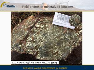 Mineralized boulders