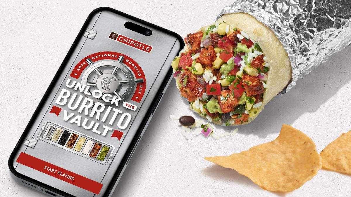 Chipotle's National Burrito Day play Crack the Burrito Vault to win