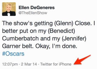 Ellen tweet