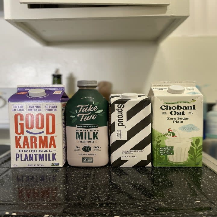 Oat milk lineup