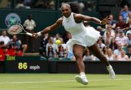 Britain Tennis - Wimbledon - All England Lawn Tennis & Croquet Club, Wimbledon, England - 28/6/16 USA's Serena Williams in action against Switzerland's Amra Sadikovic REUTERS/Stefan Wermuth