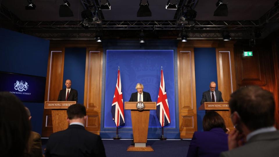 The press conference announcing Plan B (Getty Images)