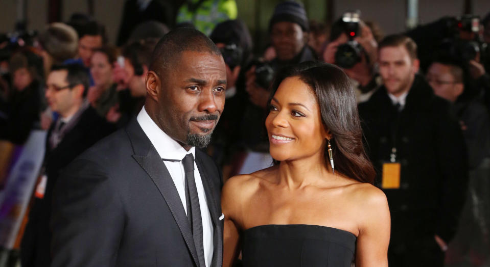 Idris Elba and Naomie Harris (right) arriving for the Royal Film Performance of Mandela: Long Walk to Freedom, at the Odeon Leicester Square, London in 2013 (Gareth Fuller/PA)