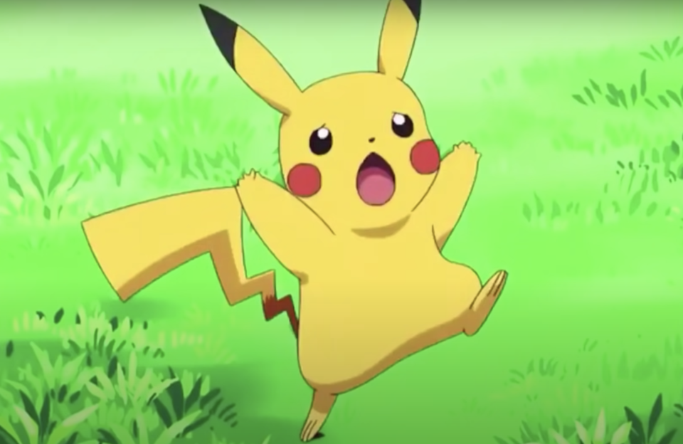 Pikachu with a yellow tail