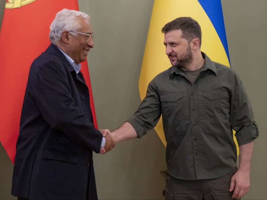 Antonio Costa and Volodymyr Zelensky in Kyiv (The Presidential Office of Ukraine)