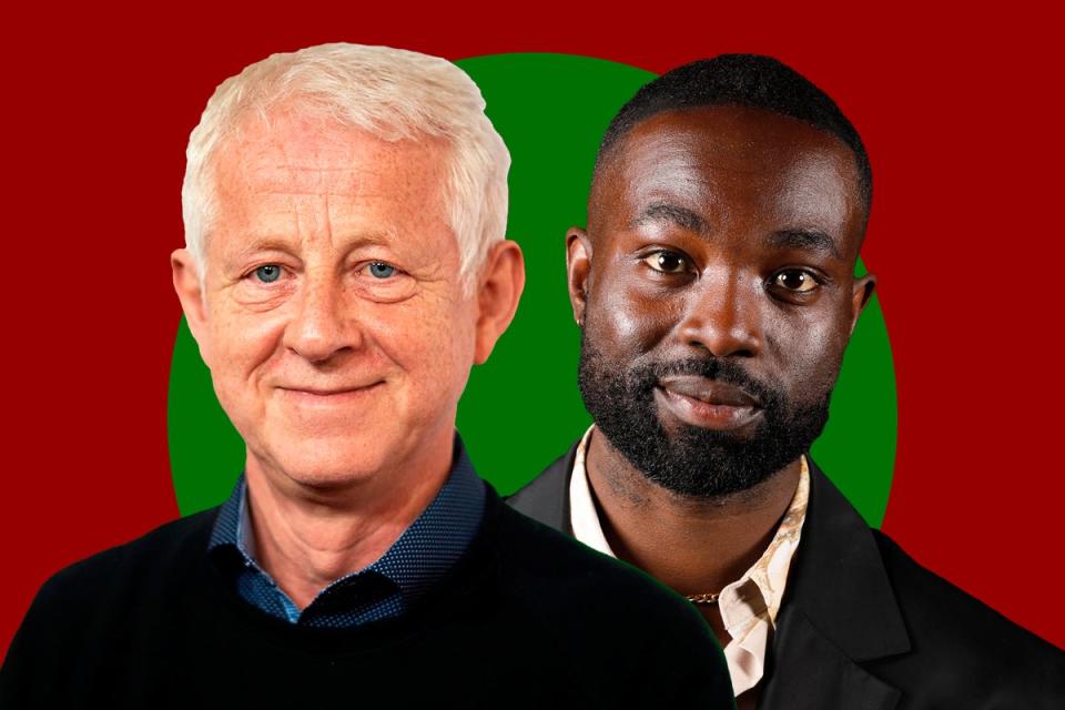 Richard Curtis and Paapa Essiedu, star of Curtis’s festive flick ‘Genie’ (Getty/Shutterstock)