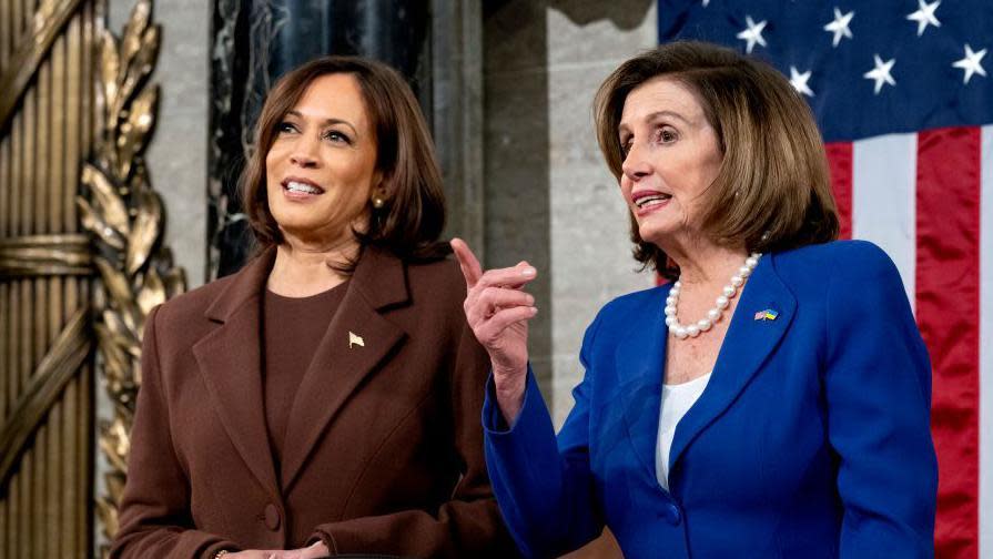 Kamala Harris y Nancy Pelosi.