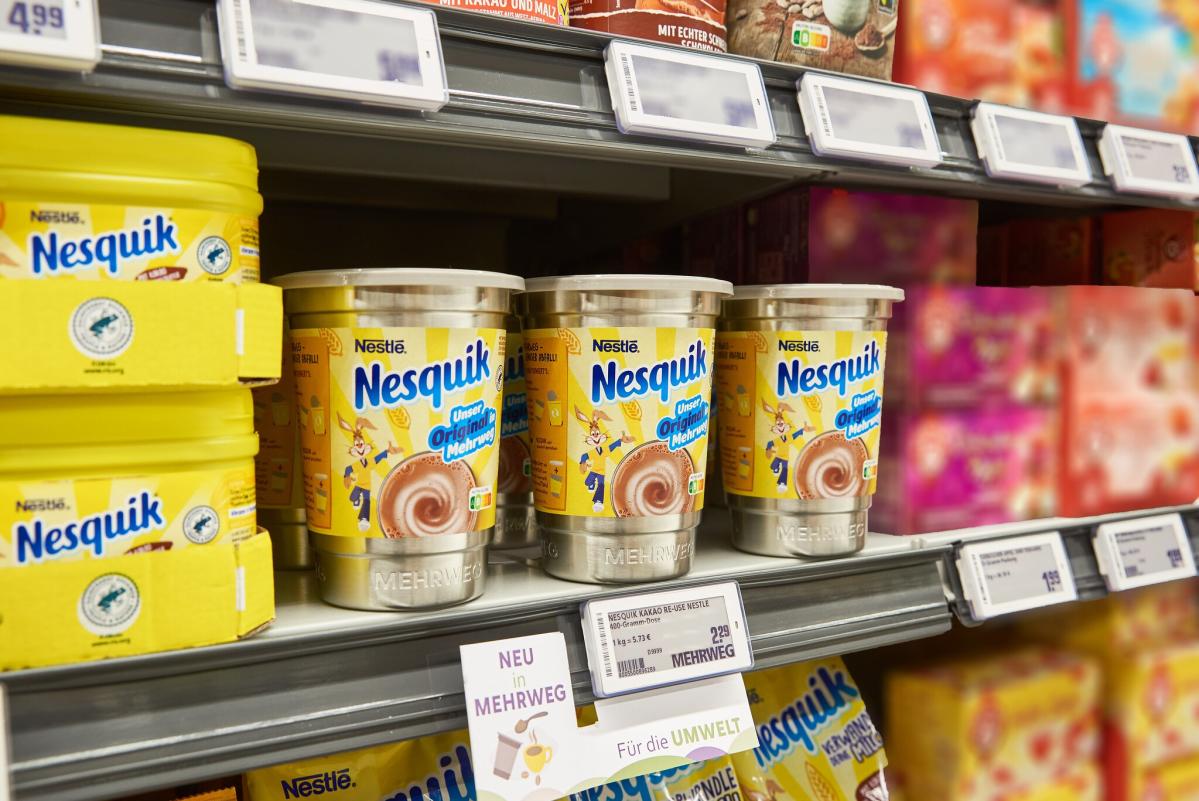 Rewe und Nestlé testen neue Mehrwegverpackung