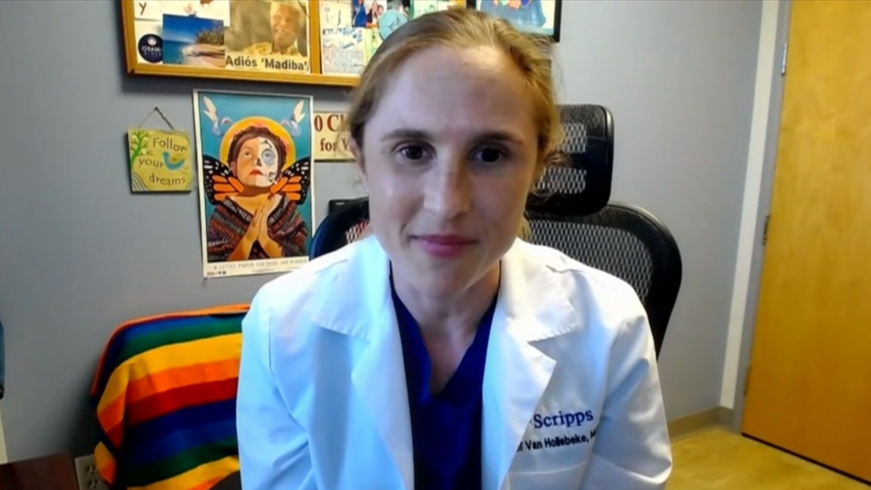 Rachel Buehler Van Hollebeke is now a doctor working in the San Diego area. / Credit: CBS News