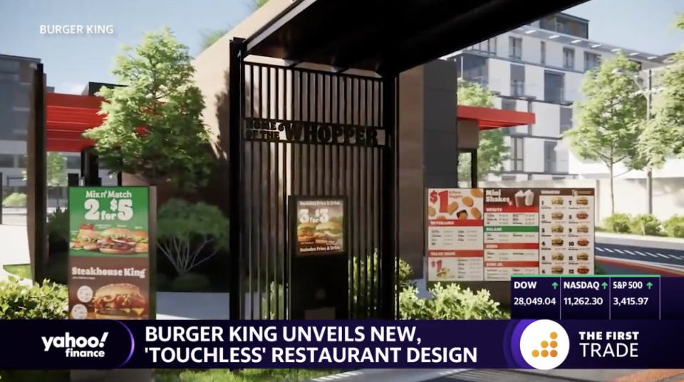 Burger King unveils touchless restaurant design. Credit: Restaurant Brands