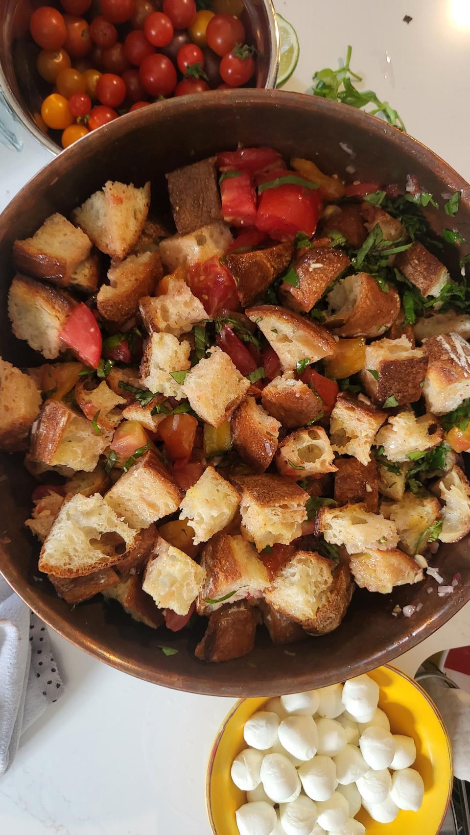 Courier Journal dining columnist Dana McMahan and her husband made Panzanella for a picnic.