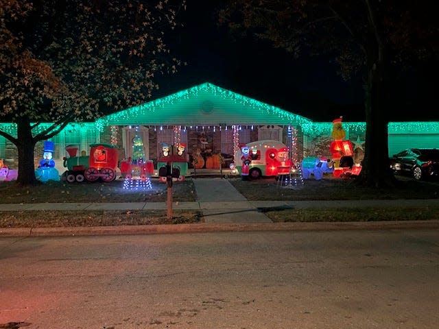 Christmas decorations at Ben Ratterree's home at 3432 S. Jefferson Ave. in 2023.