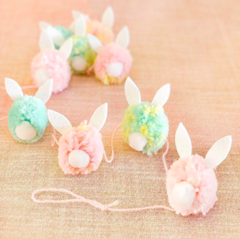 <p>@ritavations</p><p>This pom-pom bunny garland from <a href="https://www.instagram.com/p/BvFUriKATga/?igshid=xvk81cngdcxv" rel="nofollow noopener" target="_blank" data-ylk="slk:Ritavations;elm:context_link;itc:0;sec:content-canvas" class="link rapid-noclick-resp">Ritavations</a> looks great hanging on a wall or across a mantle.</p><p>From Instagram user <a href="https://www.instagram.com/p/BvFUriKATga/?igshid=xvk81cngdcxv" rel="nofollow noopener" target="_blank" data-ylk="slk:@ritavations;elm:context_link;itc:0;sec:content-canvas" class="link rapid-noclick-resp">@ritavations</a>.</p>