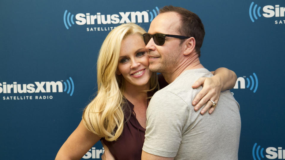 Sirius XM host Jenny McCarthy and Donnie Wahlberg.