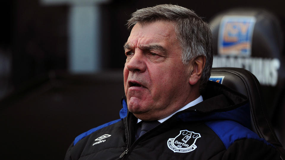 Sam’s not the man: Manager Sam Allardyce hasn’t won over the Everton fans since arriving