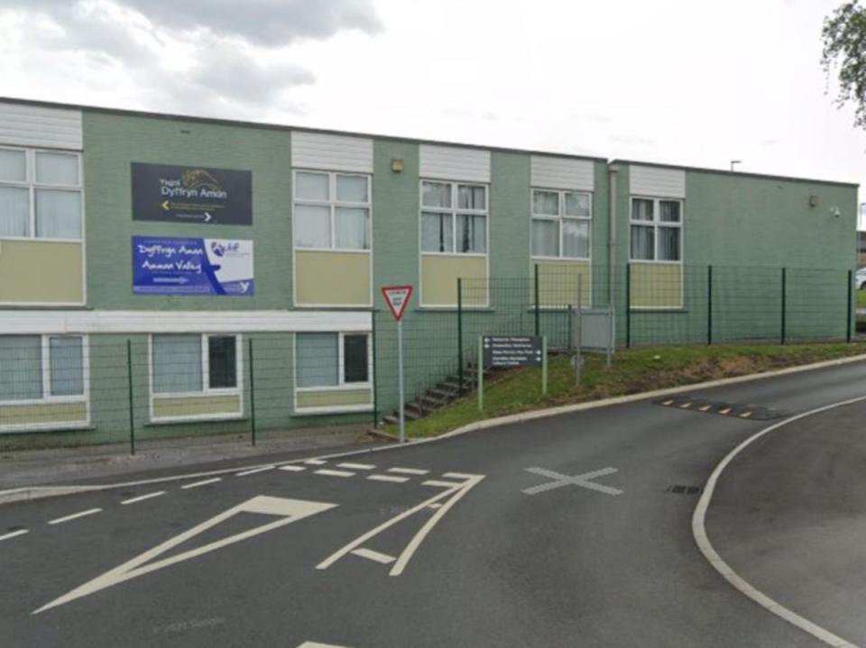 The incident took place at Ysgol Dyffryn Aman school (Google Maps)