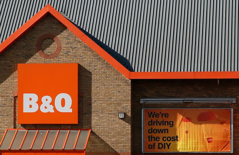 A B&Q store is seen in London