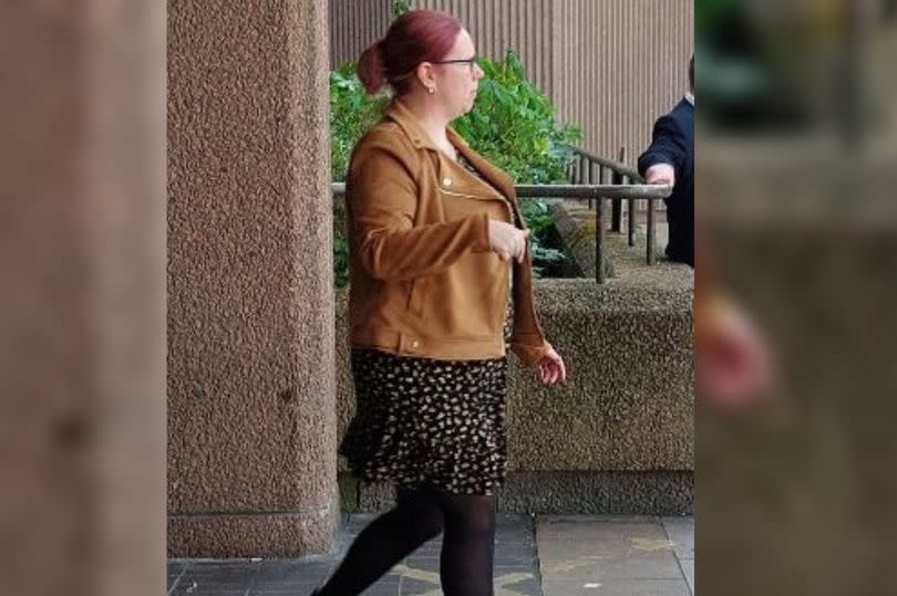 Sarah Oakes outside Liverpool Crown Court