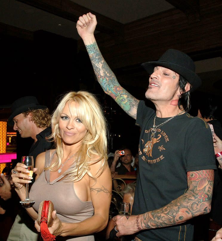 Together again... Pamela Anderson and Tommy Lee spark romance rumors in June 2007. (Photo: Denise Truscello/WireImage)