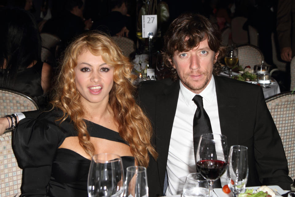 MIAMI BEACH, FL - FEBRUARY 27: Paulina Rubio and Nicolas Colate Vallejo-Najera attend the 15th Anniversary of The Blacks Annual Gala benefiting The Consequences Charity, Project Medishare, Educate Tomorrow and I have a Dream at Fontainebleau Miami Beach on February 27, 2010 in Miami Beach, Florida. (Photo by Alexander Tamargo/Getty Images)