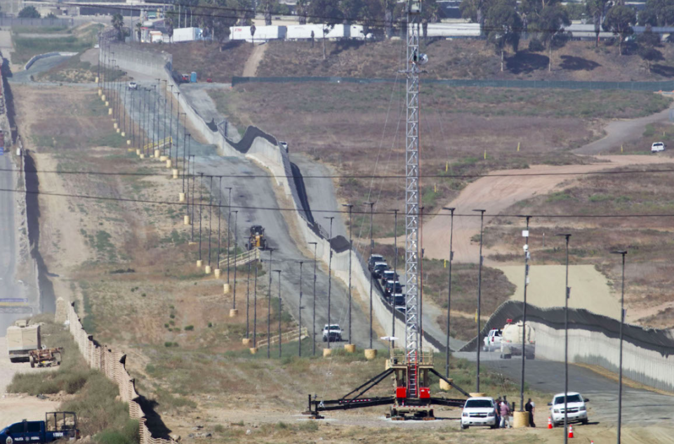 <em>Federal contractors have started to build prototypes of the President’s border wall (Rex)</em>