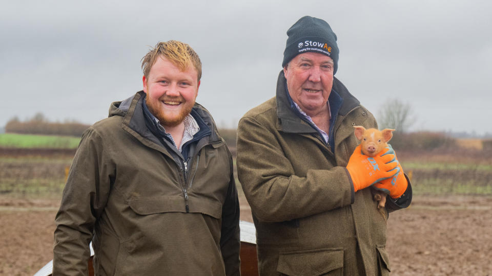 Kaleb Cooper has helped Jeremy Clarkson transition into his farming career. (Prime Video)