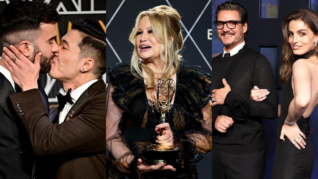 photo gallery iconic queer moments 2024 emmy awards Joel Kim Booster Jennifer Coolidge Pedro Pascale Transgender sister Lux