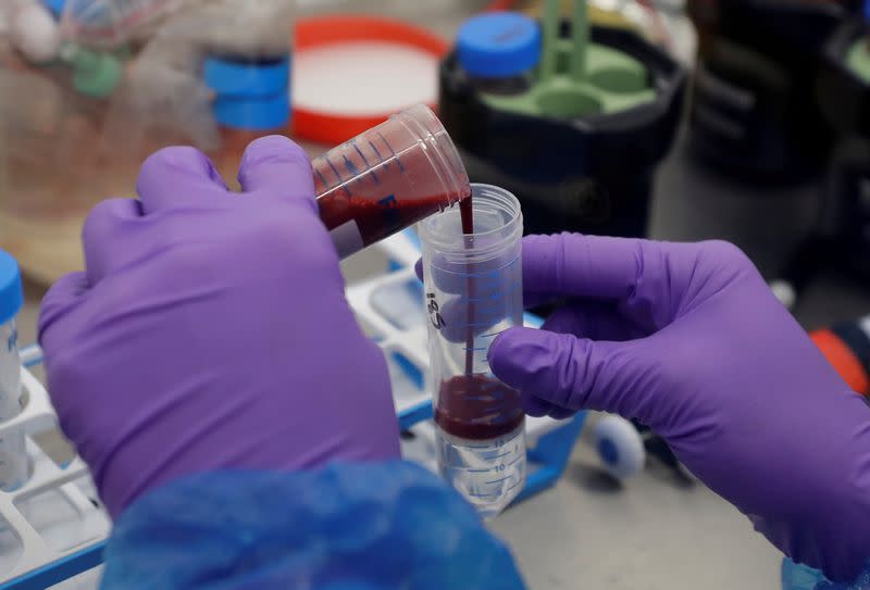 FILE PHOTO: Blood Processing Lab in the Cambridge Institute of Therapeutic Immunology and Infectious Disease