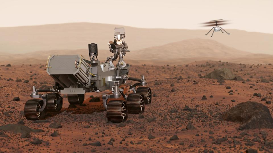 NASA: el robot Perseverance, el cual fue lanzado por el helicóptero Ingenuity, ha transmitido desde el suelo marciano/Getty Images.